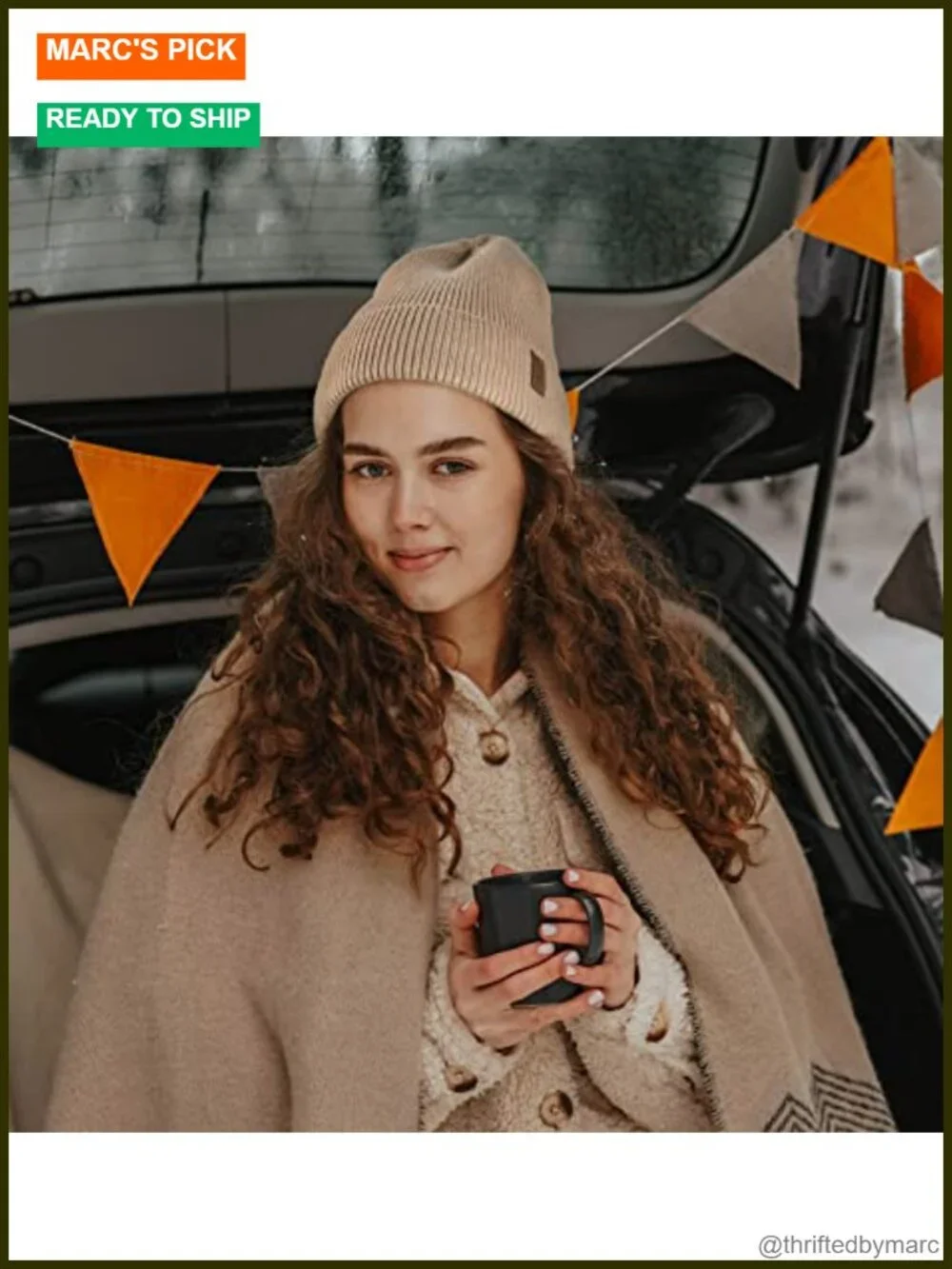 Fleece Lined Knit Beanie Hat Ski Stocking Cuffed Cap
